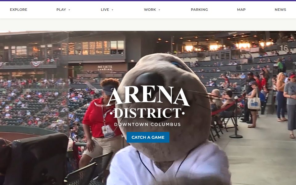 Arena District website