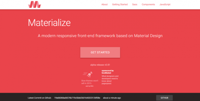 homepage of materialized plugin