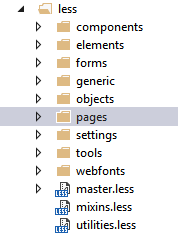 BEMIT less css folder structure