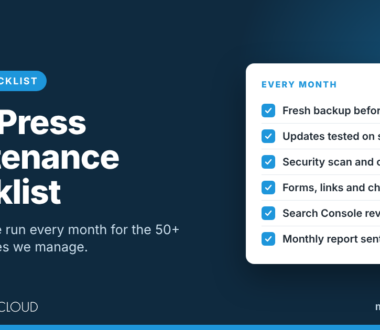 WordPress Maintenance Checklist: What We Do Every Month for Clients